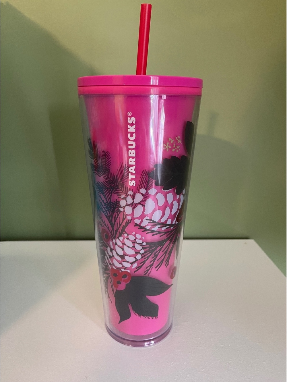 Starbucks pink pine cone tumbler